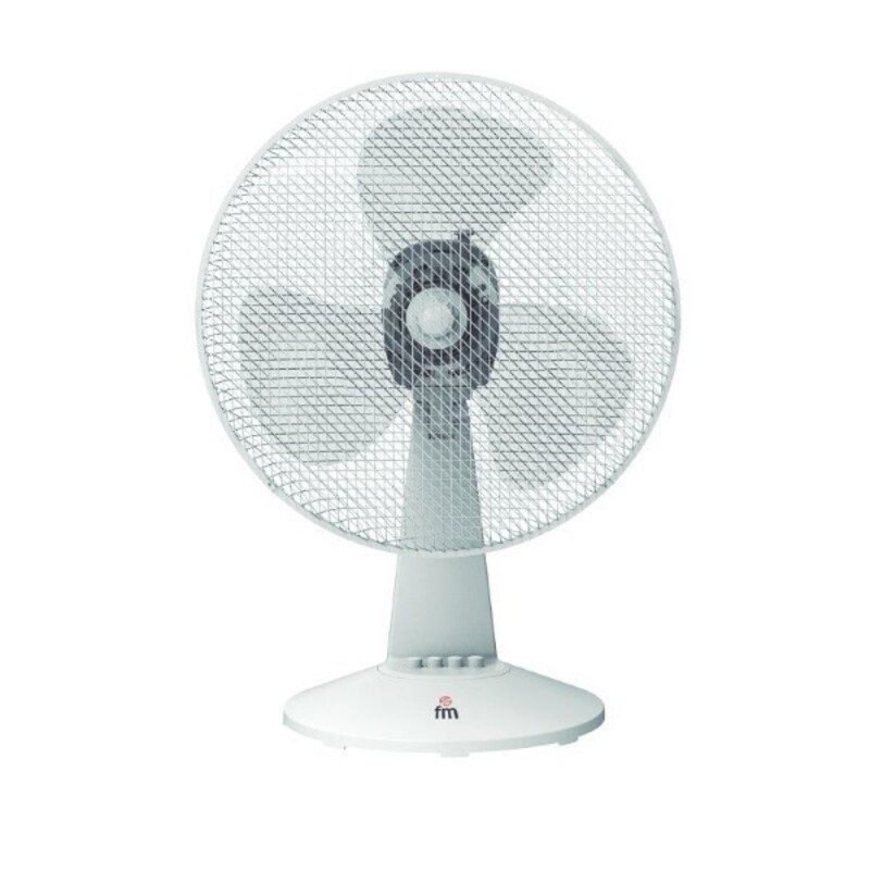 Ventilateur de Bureau Grupo FM SB140 Ø 40 cm 40 W Blanc Multicouleur 40 W