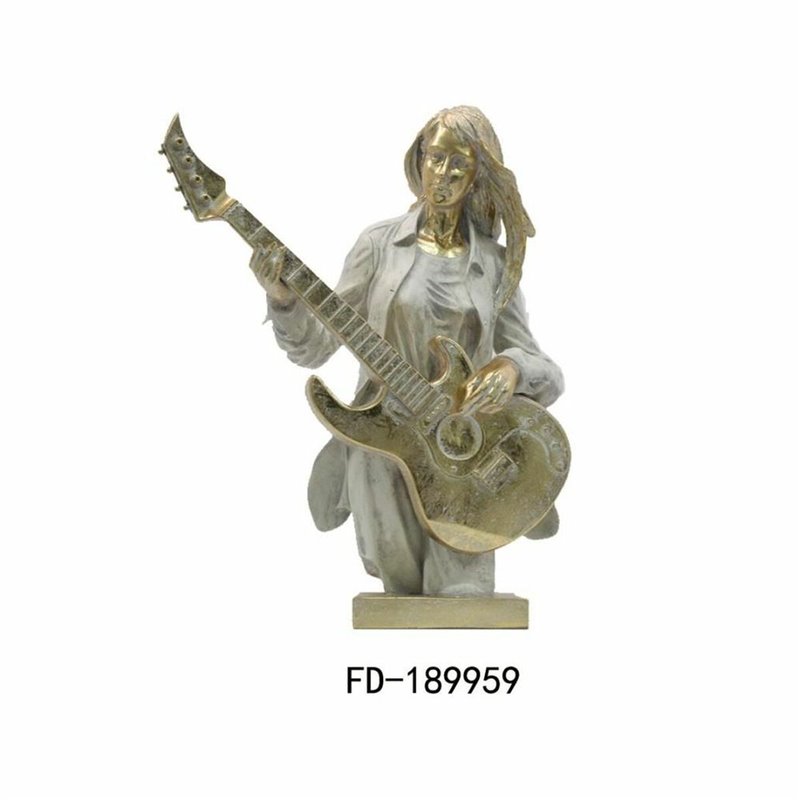 Image secondaire de Figurine Décorative DKD Home Decor 37 x 25 x 50 cm Doré Blanc Musicien