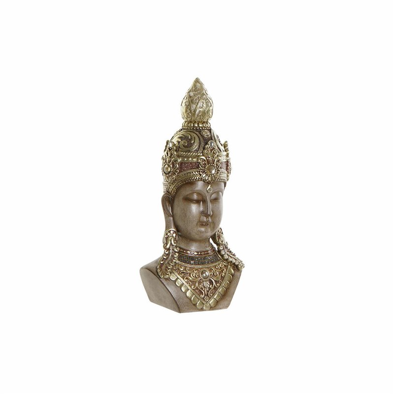 Figurine Décorative DKD Home Decor Marron Doré Buda Oriental 15 x 9 x 30 cm