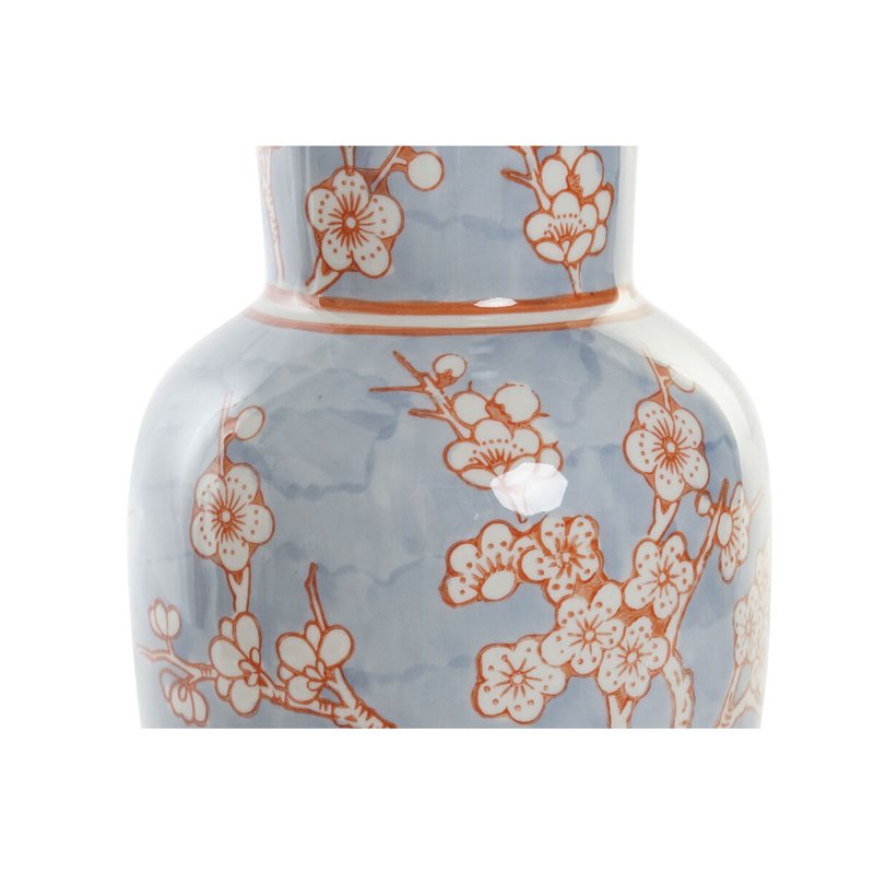 Image secondaire de Vase DKD Home Decor 13 x 13 x 31 cm Porcelaine Bleu Orange Oriental