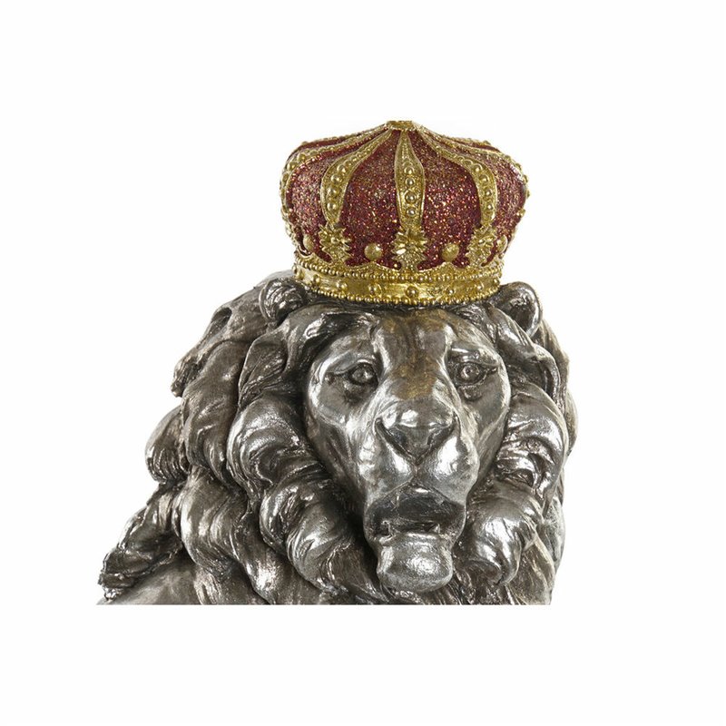 Image secondaire de Figurine Décorative DKD Home Decor Argenté Lion Résine (42 x 25 x 45 cm)