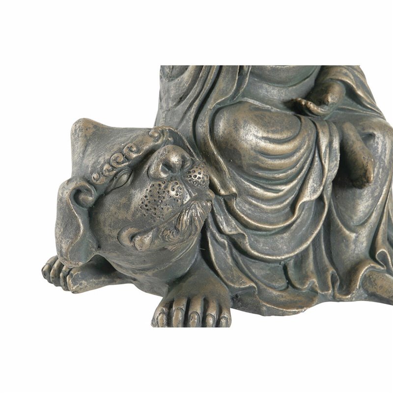 Image secondaire de Figurine Décorative DKD Home Decor 38 x 25 x 43 cm Noir Doré Buda Gris foncé Oriental Moderne