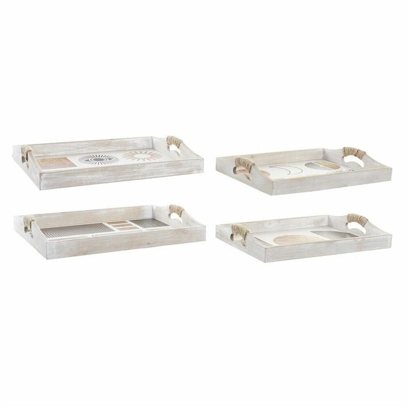 Image secondaire de Jeux de plateaux DKD Home Decor Blanc Noir Doré Bois MDF 40 x 30 x 6 cm (2 Unités) (12 Unités)