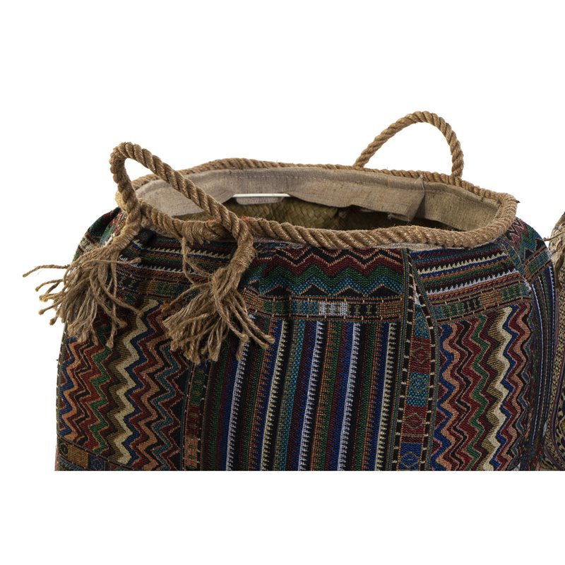 Image secondaire de Panier DKD Home Decor Fibre naturelle 41 x 41 x 40 cm Boho (2 Unités)