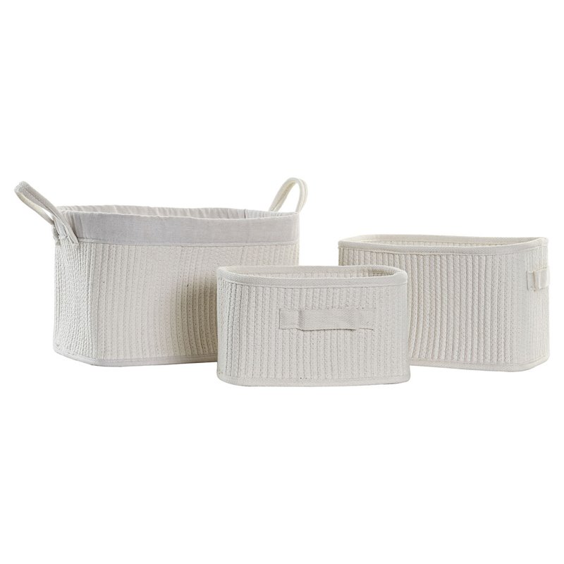 Image secondaire de Set de basket DKD Home Decor Coton (37 x 27 x 24 cm)