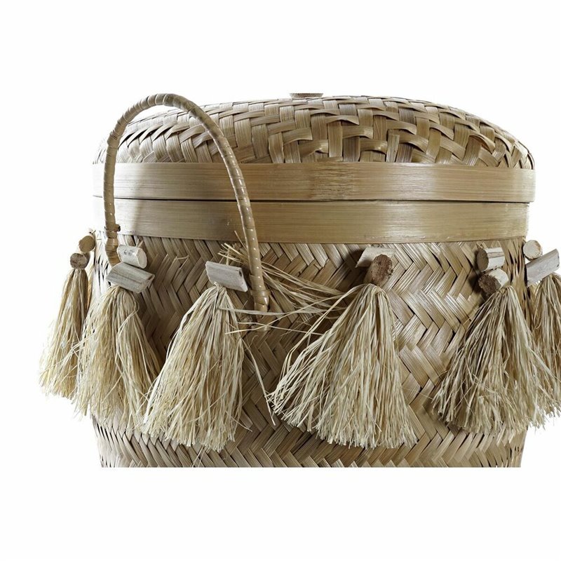 Image secondaire de Set de basket DKD Home Decor 39 x 39 x 55 cm Bambou Frange Boho