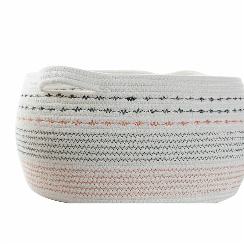 Image secondaire de Set de basket DKD Home Decor Blanc Noir Orange 52 x 43 x 25 cm