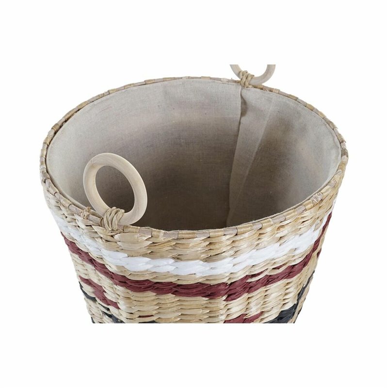 Image secondaire de Set de basket DKD Home Decor Polyester Colonial Fibre (38 x 38 x 36 cm)