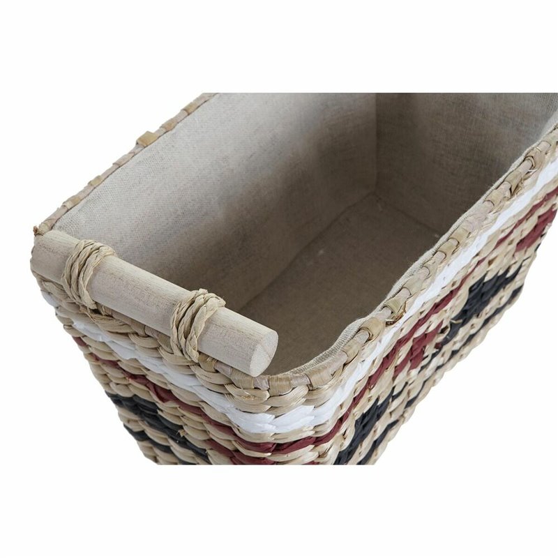 Image secondaire de Set de basket DKD Home Decor Polyester Colonial Fibre (39 x 27 x 24 cm)