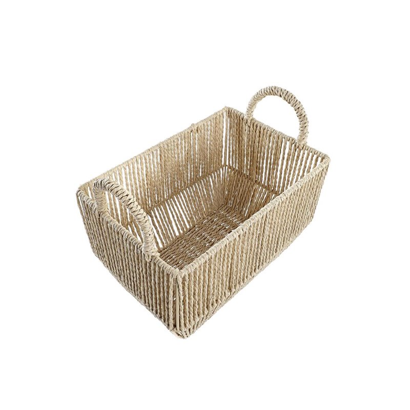 Image secondaire de Set de basket DKD Home Decor Métal Fibre naturelle (40 x 30 x 25 cm)