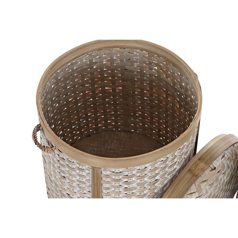 Image secondaire de Set de basket DKD Home Decor Bambou (31 x 31 x 45 cm)