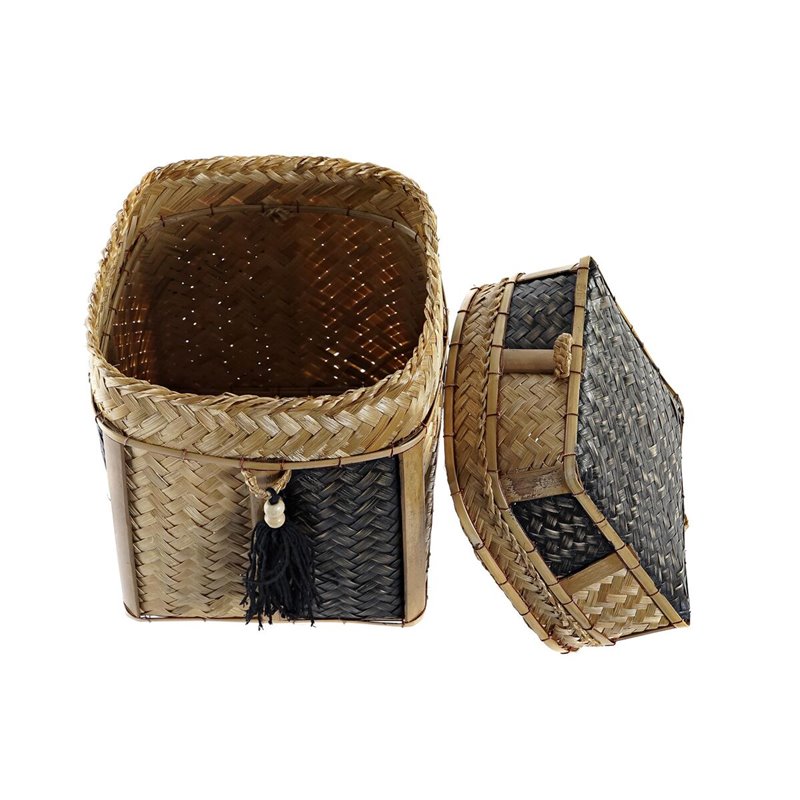 Image secondaire de Set de basket DKD Home Decor Naturel 33 x 33 x 40 cm Bambou 32 x 32 x 40 cm Boho