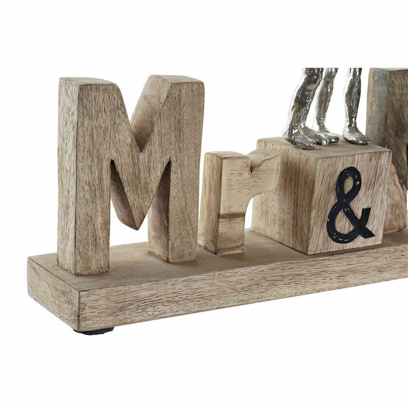 Image secondaire de Figurine Décorative DKD Home Decor Mr & Mrs Argenté Aluminium (51 x 7,5 x 28 cm)