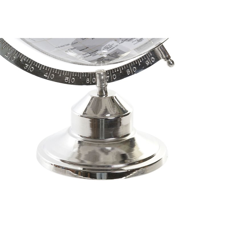 Image secondaire de Globe terrestre DKD Home Decor Blanc Gris Argenté PVC Aluminium 27 x 25 x 38 cm