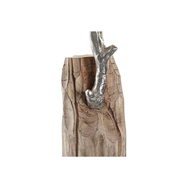 Image secondaire de Figurine Décorative DKD Home Decor Tronc Argenté Arbre Marron Aluminium Colonial Bois de manguier (26 x 11 x 51 cm)