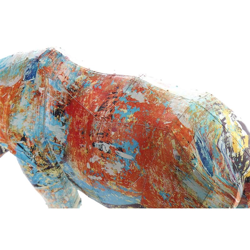 Image secondaire de Figurine Décorative DKD Home Decor 34 x 12,5 x 16,5 cm Multicouleur Rhinocéros Moderne