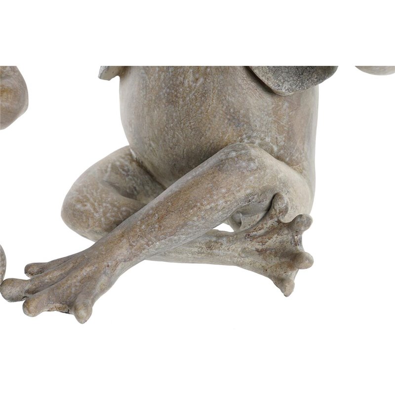 Image secondaire de Figurine Décorative DKD Home Decor Musicien 23 x 19,5 x 22,5 cm Marron Grenouille (3 Unités)