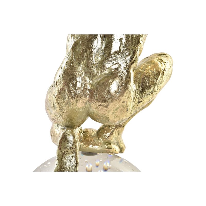 Image secondaire de Figurine Décorative DKD Home Decor Verre Doré Résine Homme (28 x 12 x 38 cm)