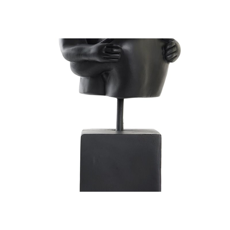 Image secondaire de Figurine Décorative DKD Home Decor Couple Noir Doré 15,5 x 13,5 x 37,5 cm (2 Unités)