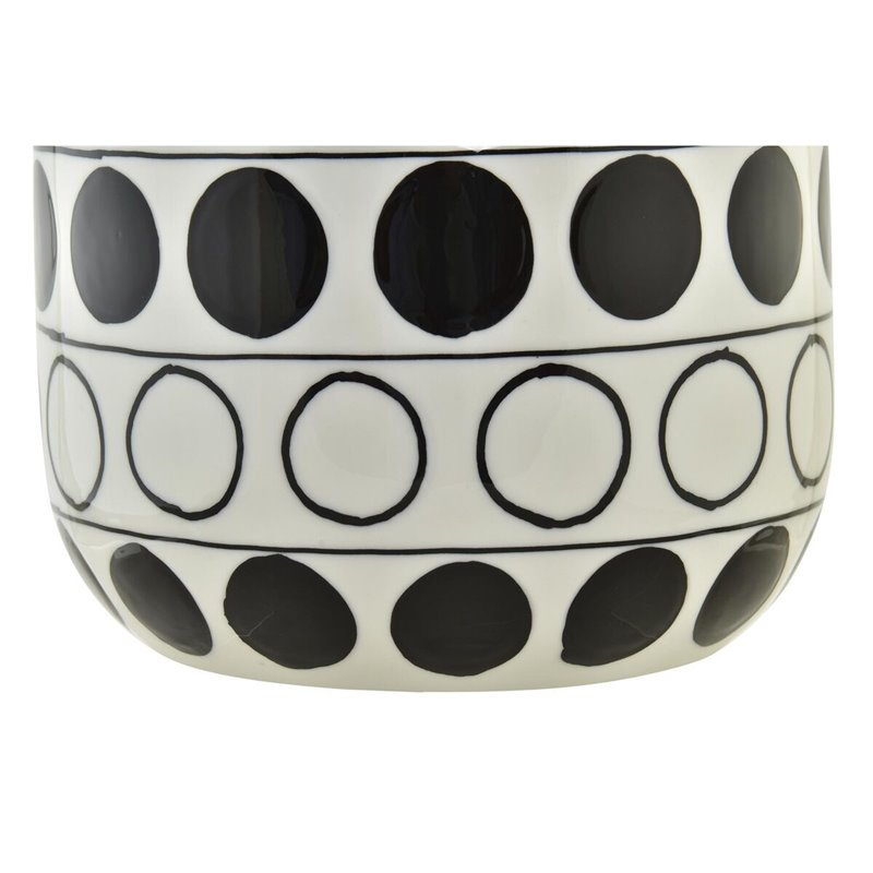 Image secondaire de Vase DKD Home Decor Porcelaine Noir Blanc Moderne Cercles 16 x 16 x 18 cm