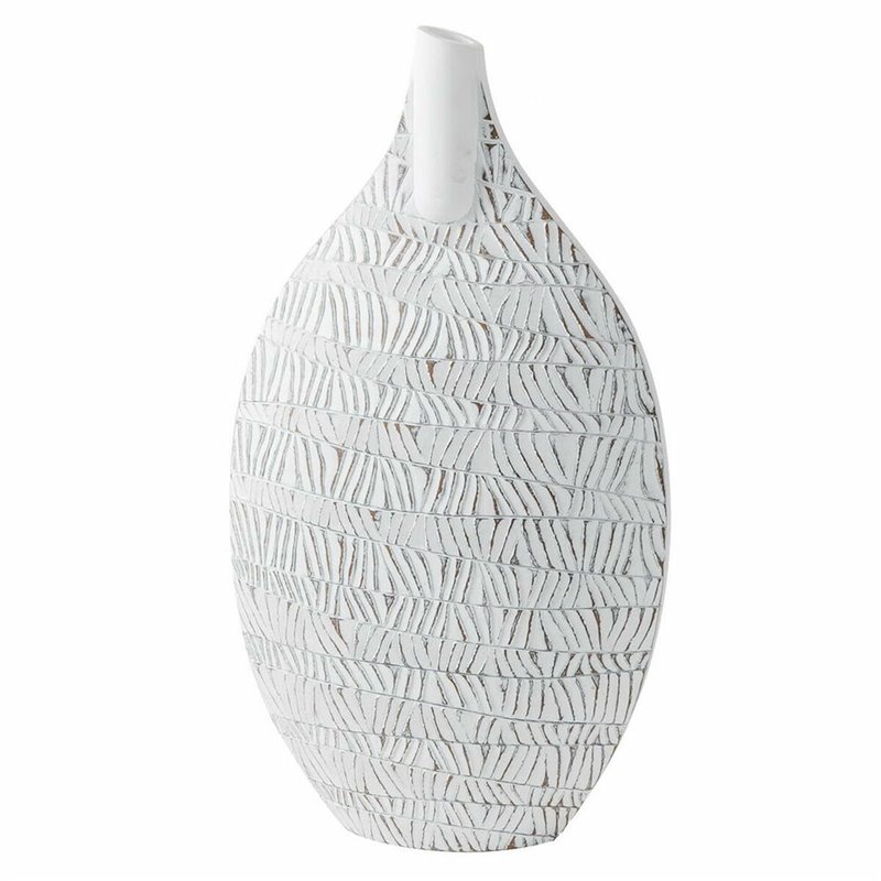 Vase DKD Home Decor Blanc Résine Moderne 32 x 13 x 57 cm