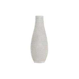 Vase DKD Home Decor Blanc Résine Moderne 14 x 7 x 37 cm