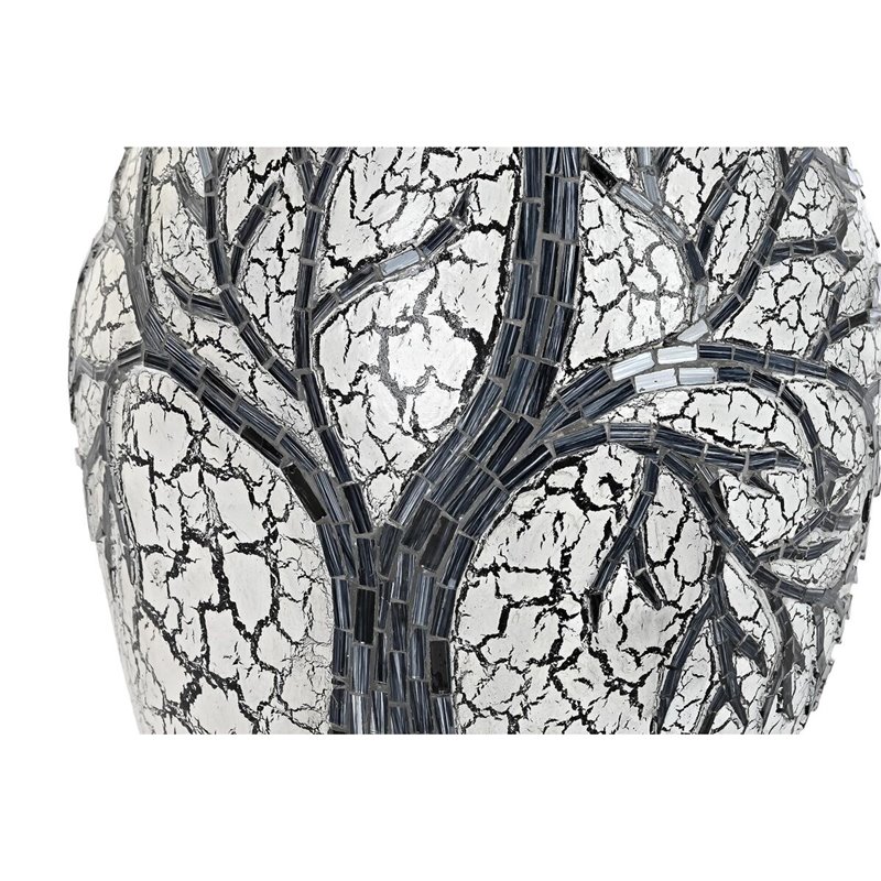 Image secondaire de Vase DKD Home Decor Arbre Blanc Noir Blanc/Noir Verre Terre cuite 29 x 29 x 60 cm