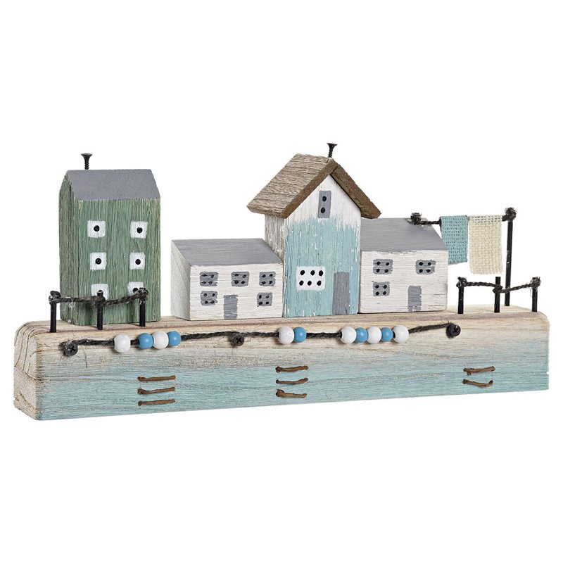 Figurine Décorative DKD Home Decor Bleu 38,5 x 5,8 x 17,2 cm Naturel Port