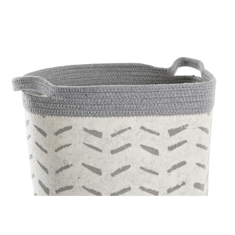 Image secondaire de Set de basket DKD Home Decor Gris Coton (3 Pièces) (35 x 35 x 40 cm)