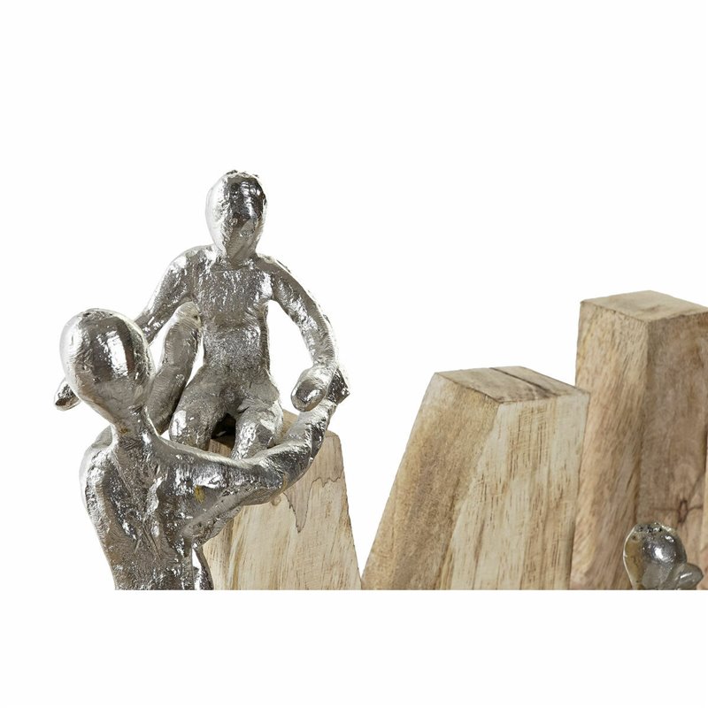 Image secondaire de Figurine Décorative DKD Home Decor Marron Aluminium Bois de manguier (55 x 7,5 x 21 cm)