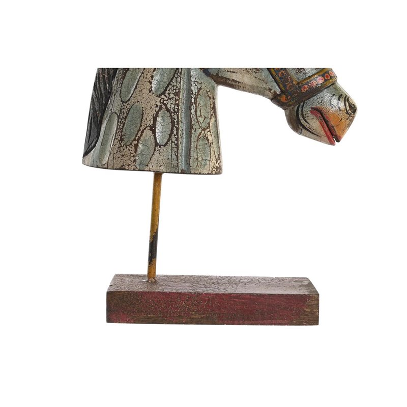 Image secondaire de Figurine Décorative DKD Home Decor Cheval Fer Bois de manguier (24 x 12 x 35 cm)