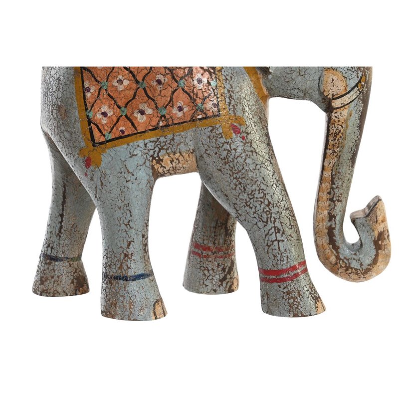 Image secondaire de Figurine Décorative DKD Home Decor Eléphant Bois de manguier (29 x 12 x 26 cm)