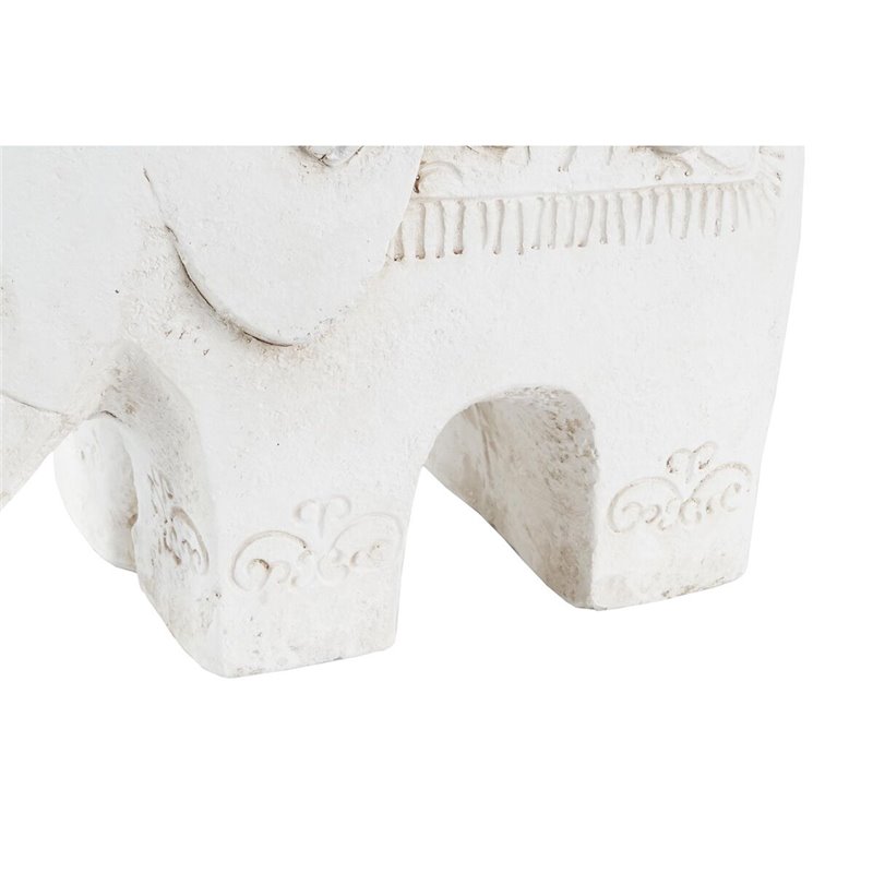 Image secondaire de Figurine Décorative DKD Home Decor Blanc Eléphant Oriental 44 x 22 x 40 cm