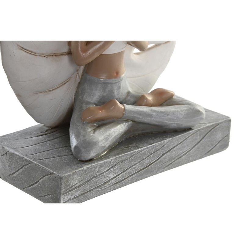 Image secondaire de Figurine Décorative DKD Home Decor 16 x 7,5 x 21 cm Gris Blanc Yoga (2 Unités)