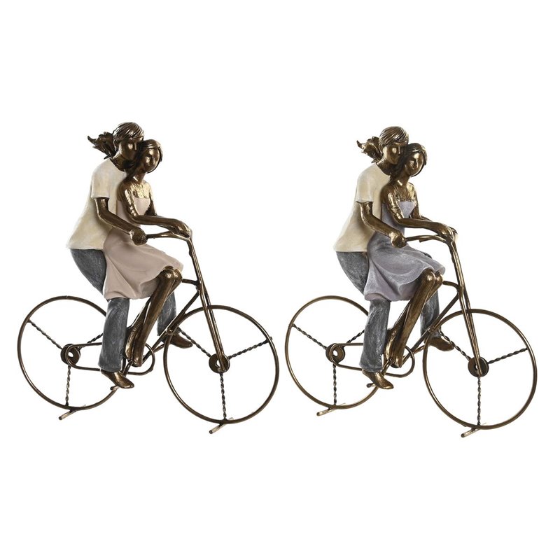 Figurine Décorative DKD Home Decor 24,5 x 10 x 25,5 cm Multicouleur Couple (2 Unités)