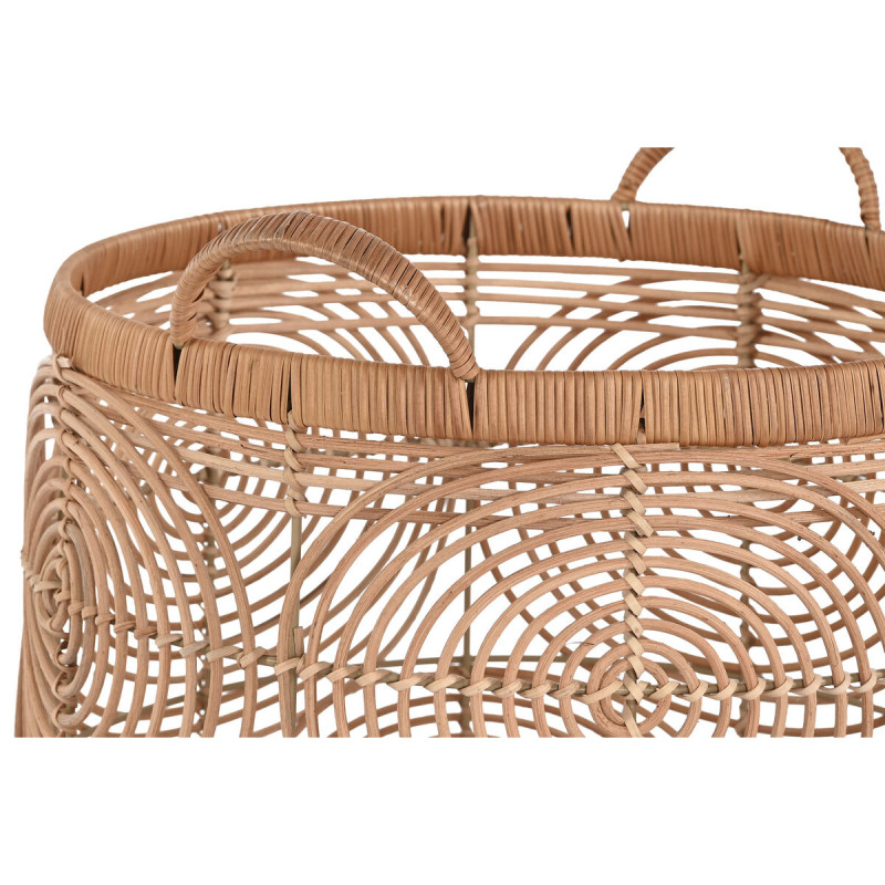 Image secondaire de Set de basket DKD Home Decor Naturel Marron Clair Tropical 40 x 40 x 47 cm