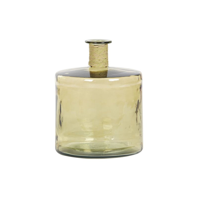 Vase DKD Home Decor Ambre Corde Verre trempé 35 x 35 x 45 cm