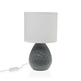 Lampe de bureau Versa Gris Blanc Céramique 40 W 15,5 x 27,5 cm