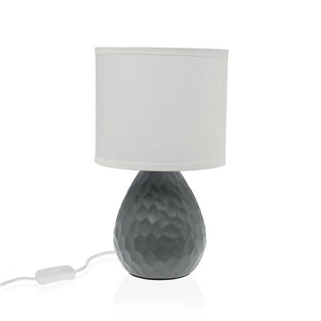 Lampe de bureau Versa Gris Blanc Céramique 40 W 15,5 x 27,5 cm