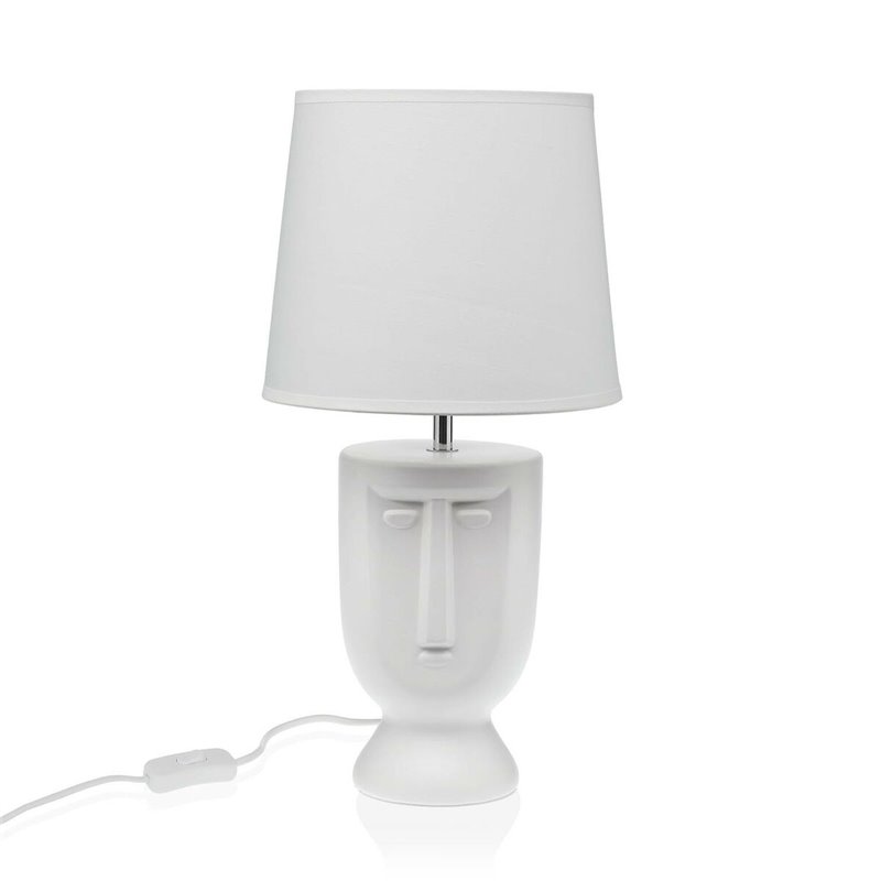 Lampe de bureau Versa Blanc Céramique 60 W 22 x 42,8 cm