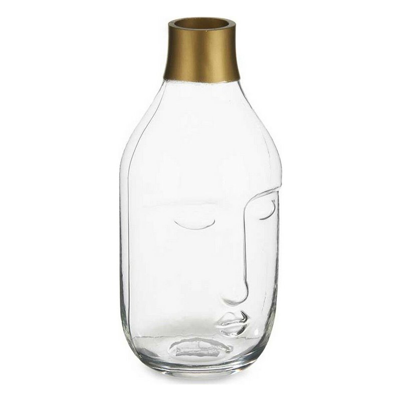 Vase Visage Transparent verre (11 x 24,5 x 12 cm)