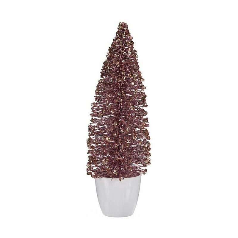 Sapin de Noël Moyen 10 x 33 x 10 cm Rose Doré