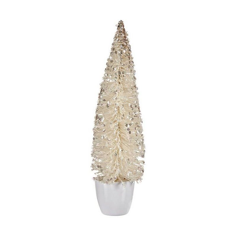 Sapin de Noël Grand 10 x 38 x 10 cm Blanc Plastique