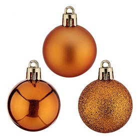 Boules de Noël Ø 4 cm 4 x 5 x 4 cm Orange Plastique