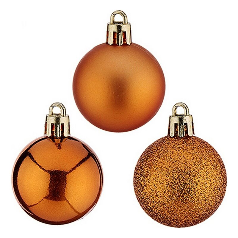 Boules de Noël Ø 4 cm 12 Unités Orange Plastique 4 x 5 x 4 cm