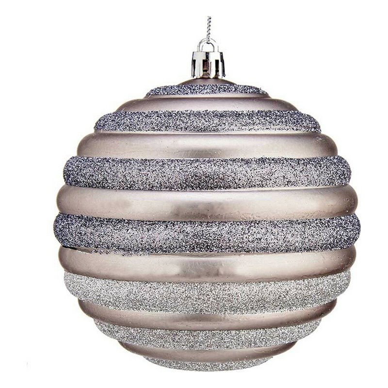 Boule de Noël Ø 10 cm 6 Unités Argenté Plastique