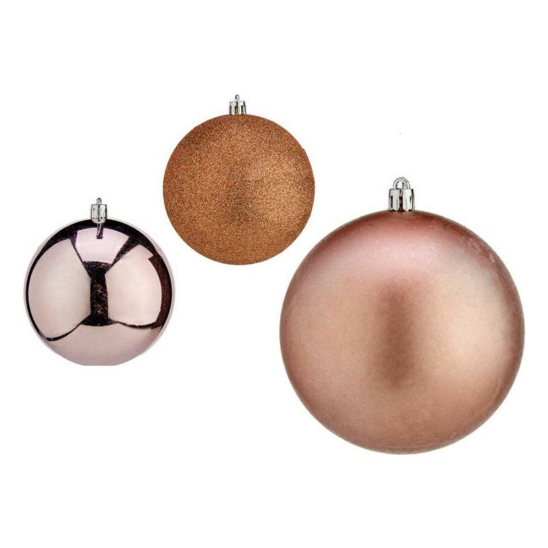 Boules de Noël Ø 10 cm 6 Unités Rose Plastique