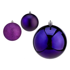 Boules de Noël Ø 10 cm Violet Plastique 10 x 11 x 10 cm