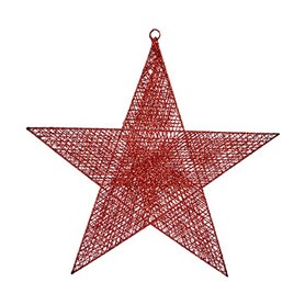 Décorations de Noël Rouge Étoile Métal (50 x 51,5 x 0,5 cm)