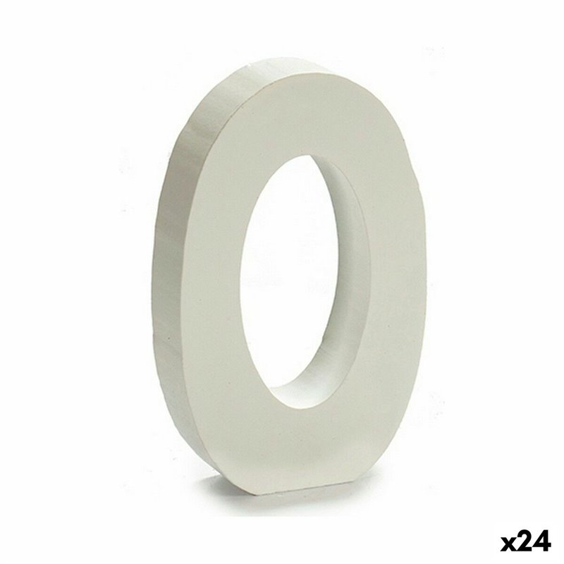 Numéro Bois Blanc (2 x 16 x 14,5 cm) (24 Unités)